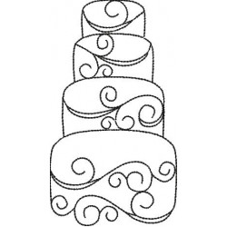 Stickdatei - Hochzeitstorte